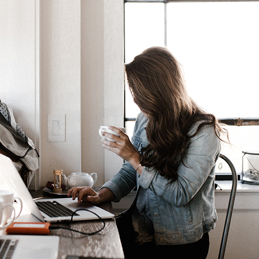 woman at computer